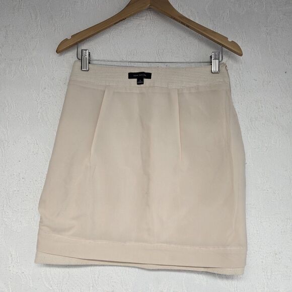 Ann Taylor Light Brown Tweed Skirt 2 Clueless Preppy Legally Blonde Elle Woods - Picture 4 of 8